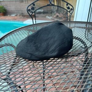 Rare Quiksilver Newsboy Hat L/XL Black Y2K Surf Skate Streetwear